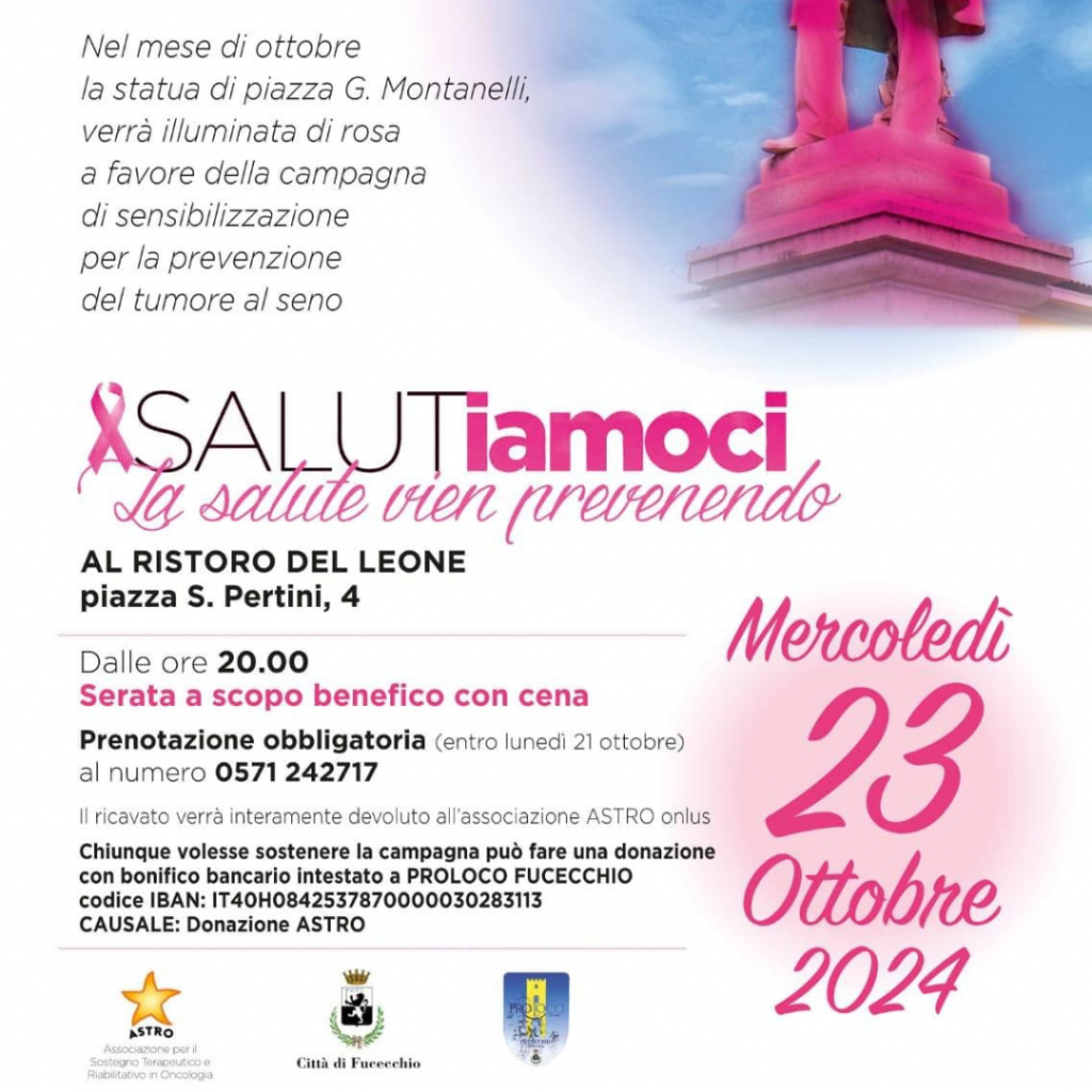 Ottobre Rosa 2024 a Fucecchio: Serata di Beneficenza per ASTRO