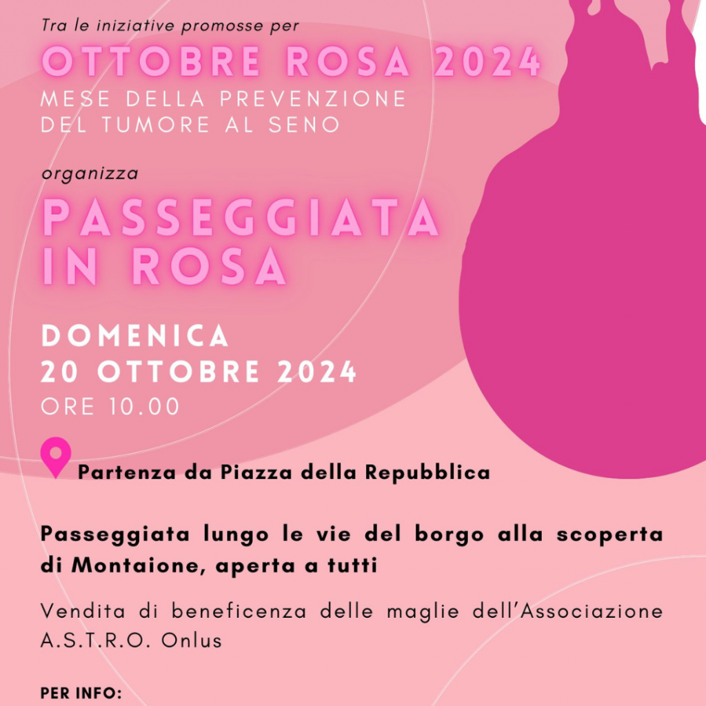 Ottobre Rosa 2024: Montaione Si Tinge di Rosa con la Passeggiata in Rosa