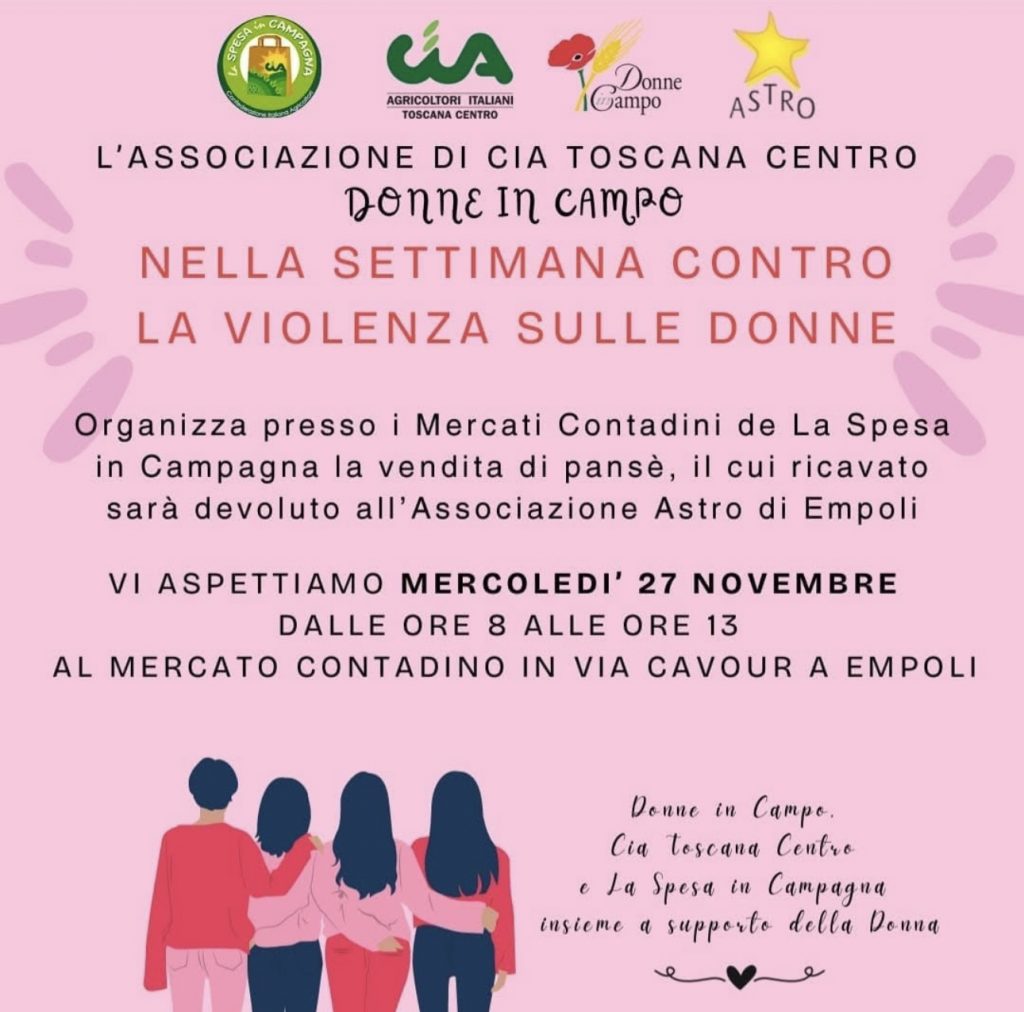 Iniziativa Contro la Violenza sulle Donne: Vendita Solidale al Mercato Contadino di Empoli